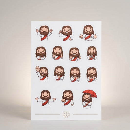 Jesus Emotes Stickers Sheet