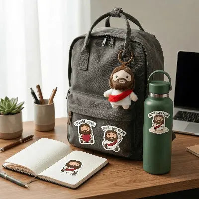 Mini Jesus Plush Bag Charm | Christian Keychain & Gift The Blessed Smiles