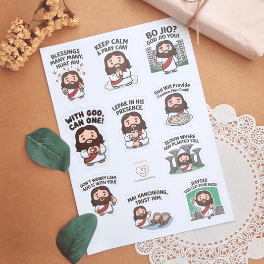 Jesus Singlish Stickers Sheet