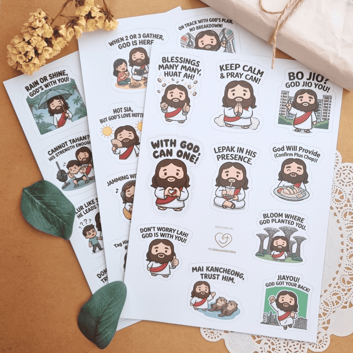 Jesus Singlish Stickers Sheet