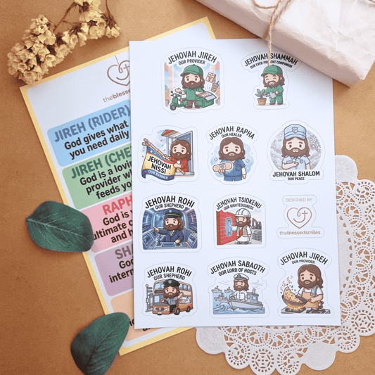 Names of God Jesus Stickers Sheet