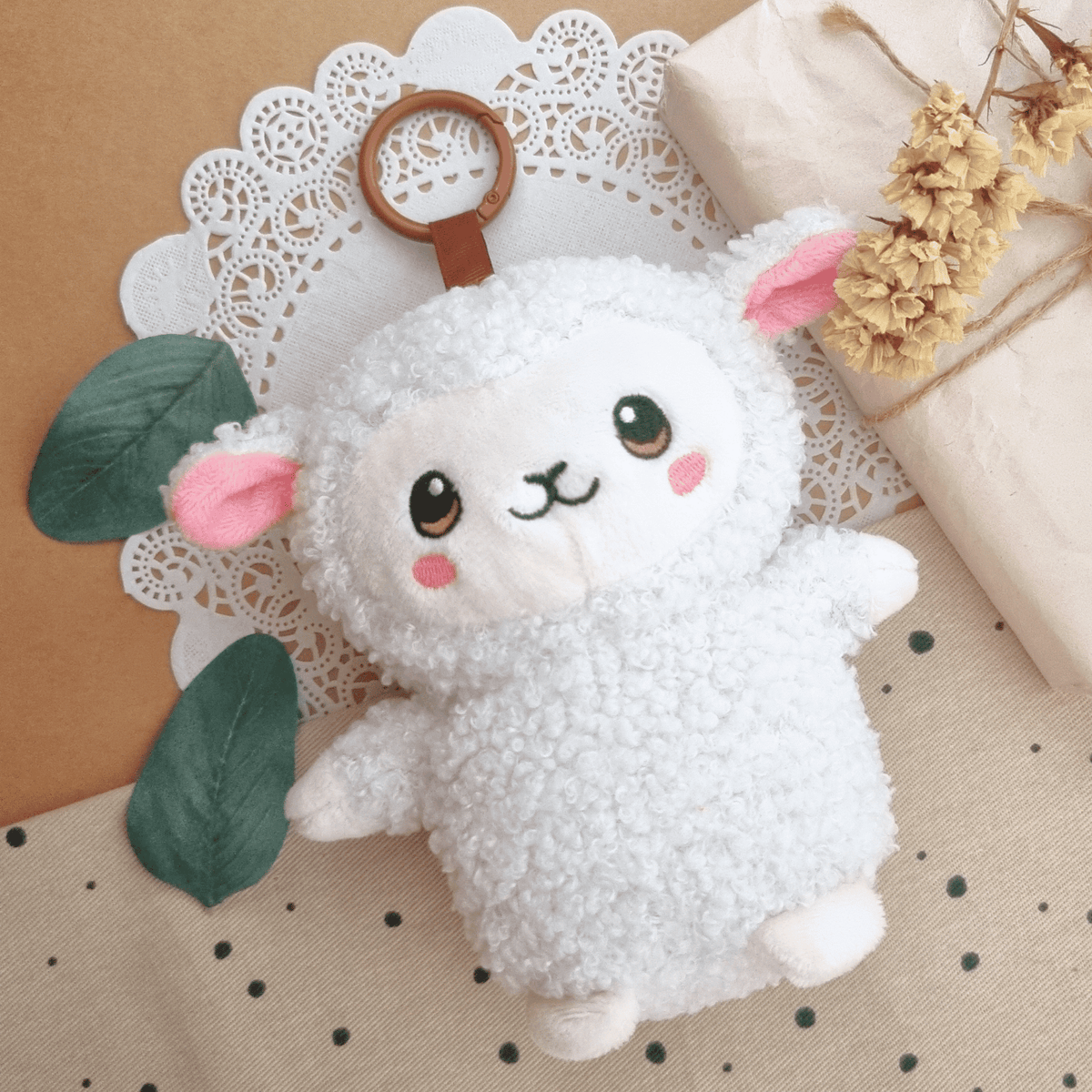 Mini Lamb Plush Bag Charm