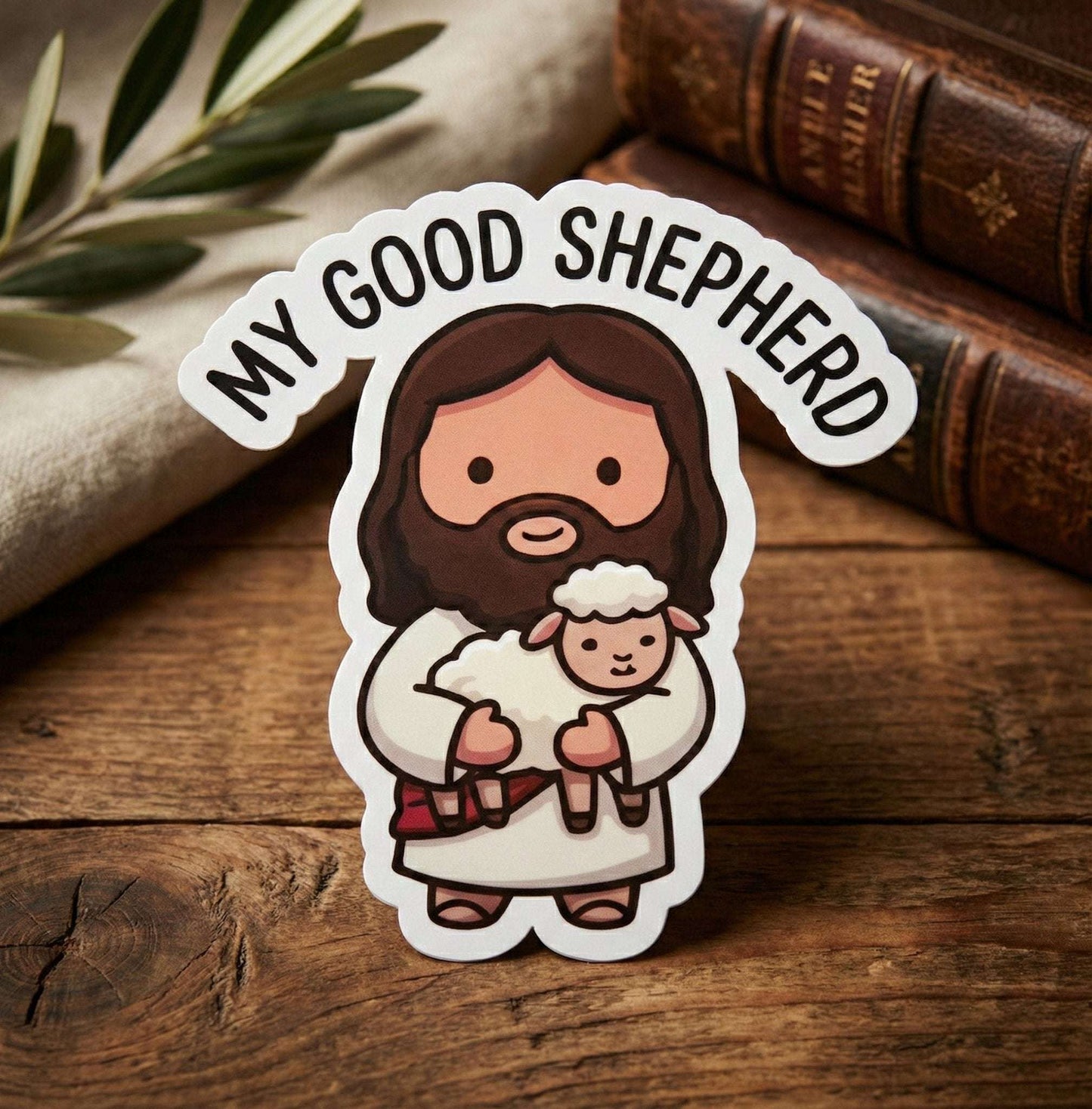 Cute Jesus Sticker (My Good Shepherd!) - The Blessed Smiles