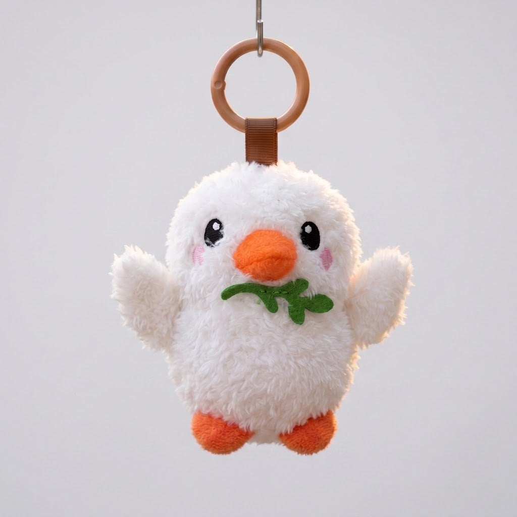 Mini dove plush bag charm