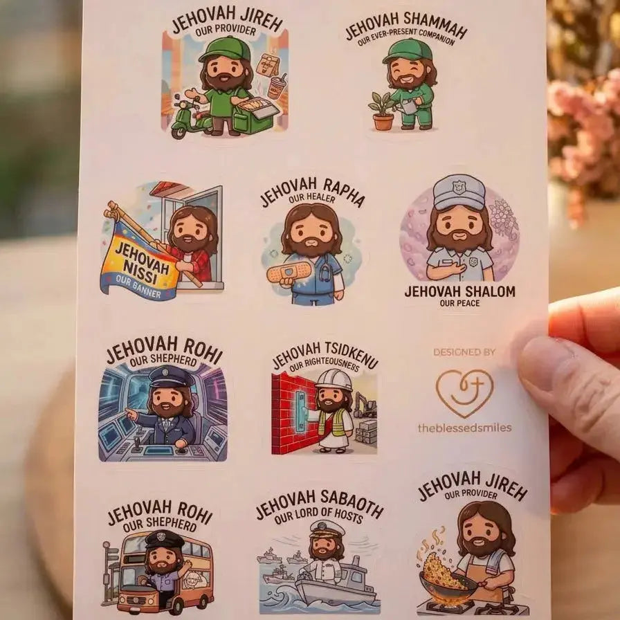 Names of God Stickers Sheet - Singapore Edition - The Blessed Smiles