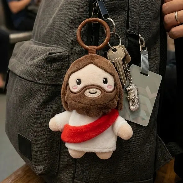 Mini Jesus Plush Bag Charm | Christian Keychain & Gift The Blessed Smiles