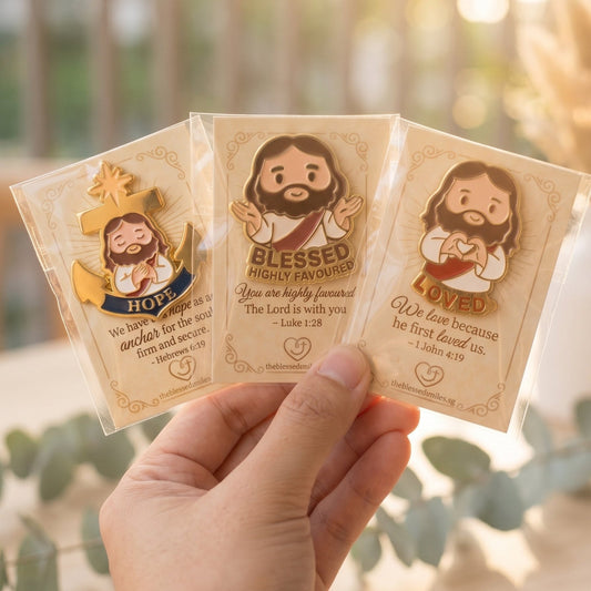 Jesus Heart/Blessed/Hope Enamel Pin The Blessed Smiles