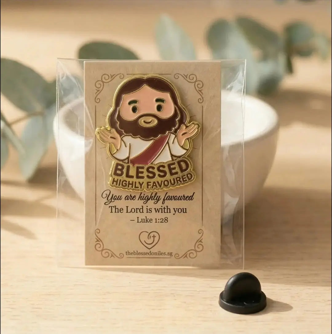 Jesus Heart Enamel Pin The Blessed Smiles