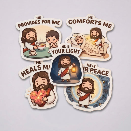 The Shepherd's Care Pack - five Jesus stickers