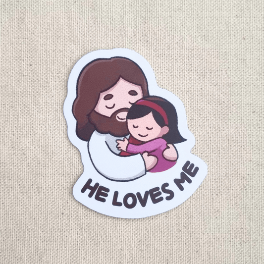He Loves Me sticker – The Blessed Smiles