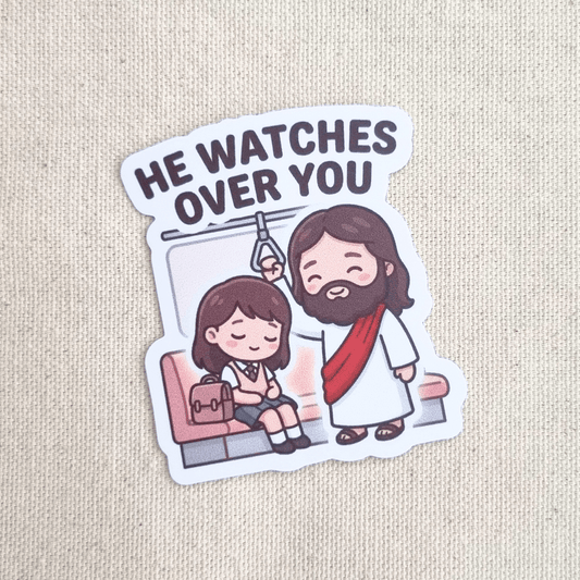 He Watches Over You sticker – The Blessed Smiles