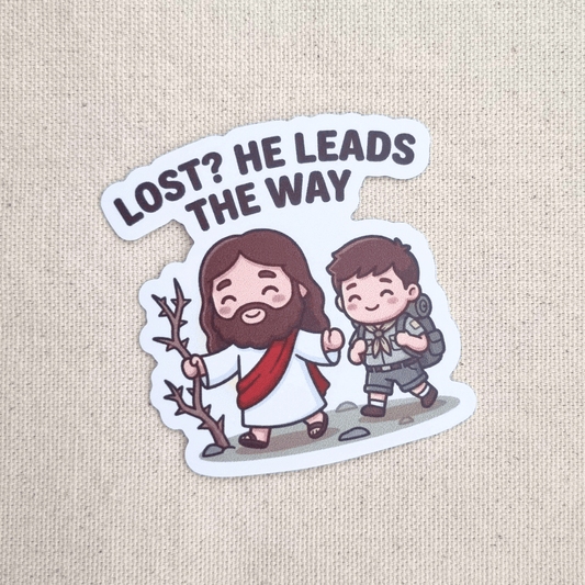Lost? He Leads The Way sticker – The Blessed Smiles