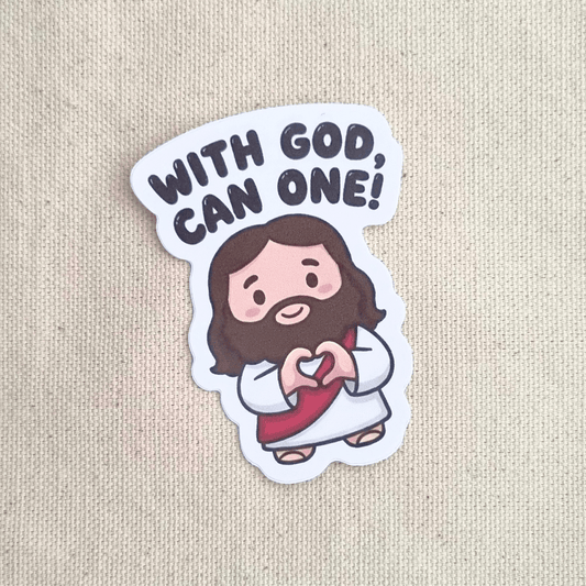 With God, Can One! sticker – The Blessed Smiles